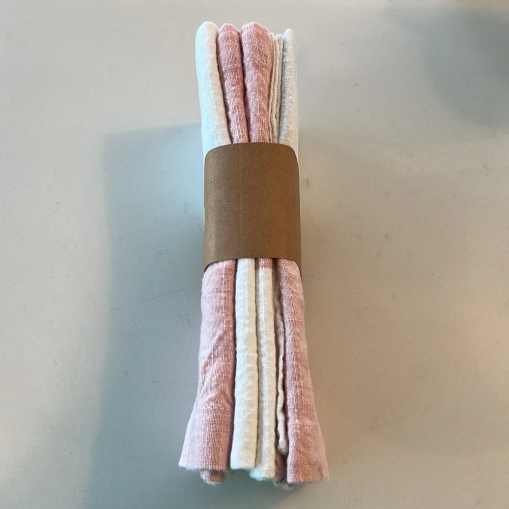 Leeway Home Everyday Cotton Napkins Rose Set of 4